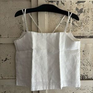 Linen Double-Strap Top